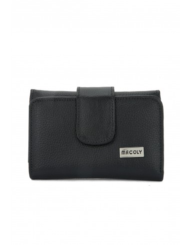 Billetera Mediana macoly 047 Cuero Negro