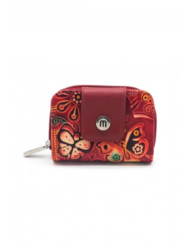 Billetera Mini 049 cuero tala rojo